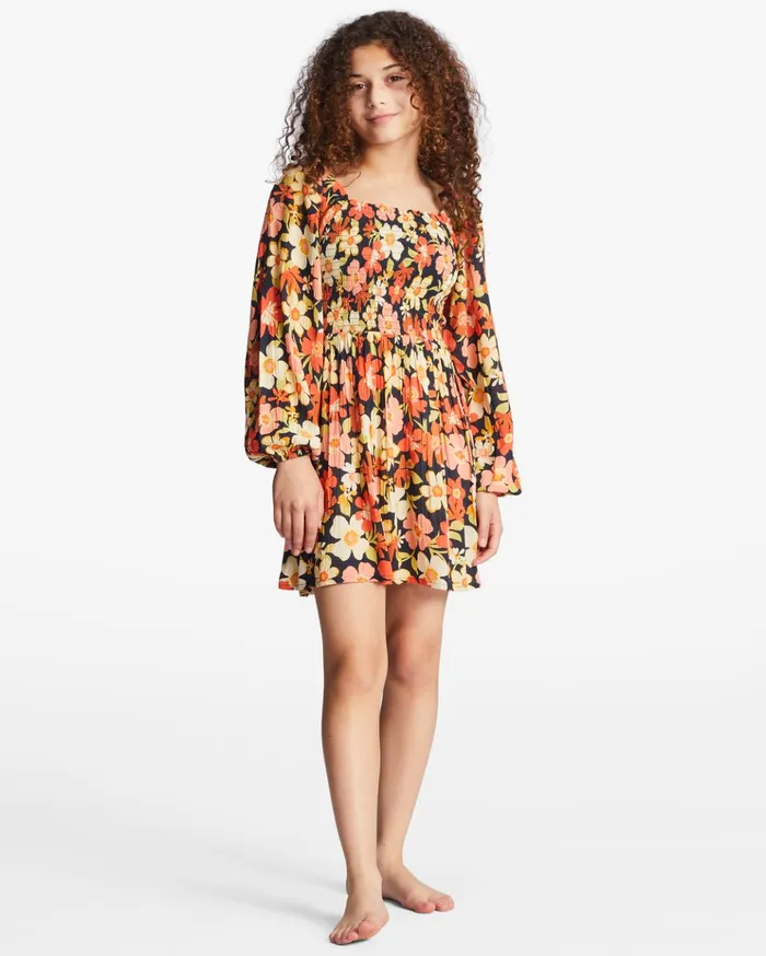 Billabong Girls039 Fall Is Here Long Sleeve Mini Dress Black Multi Kids Girls039 Dresses and Rompers Billabong Girls039 Fall Is Here Long Sleeve Mini Dress Black Multi Kids Girls039 Dresses and Rompers