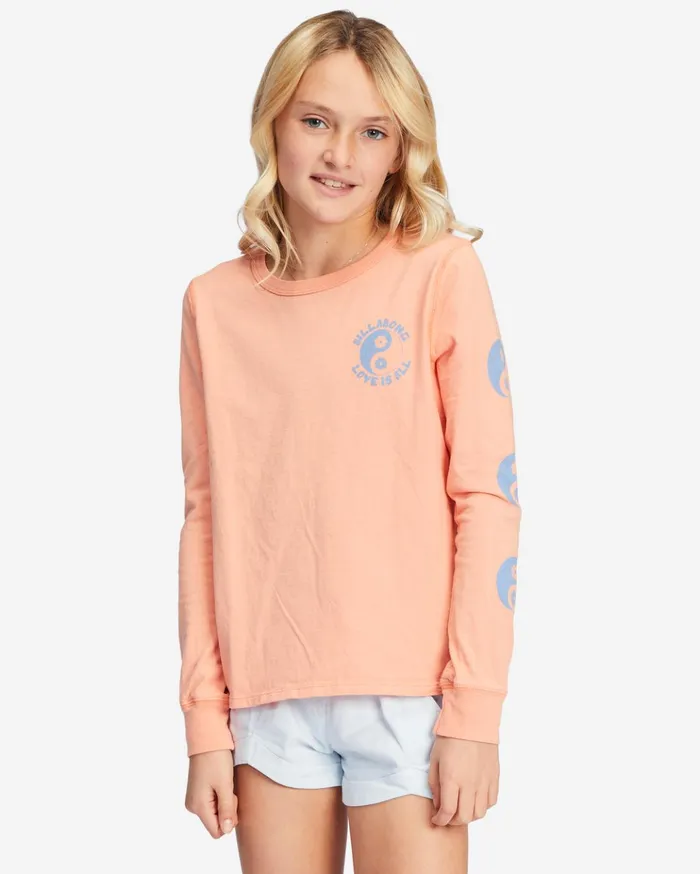 Billabong Girls039 Love Is All Long Sleeve Graphic Boyfriend TShirt Canyon Sunset Kids Girls039 Tops and Tees Billabong Girls039 Love Is All Long Sleeve Graphic Boyfriend TShirt Canyon Sunset Kids Girls039 Tops and Tees
