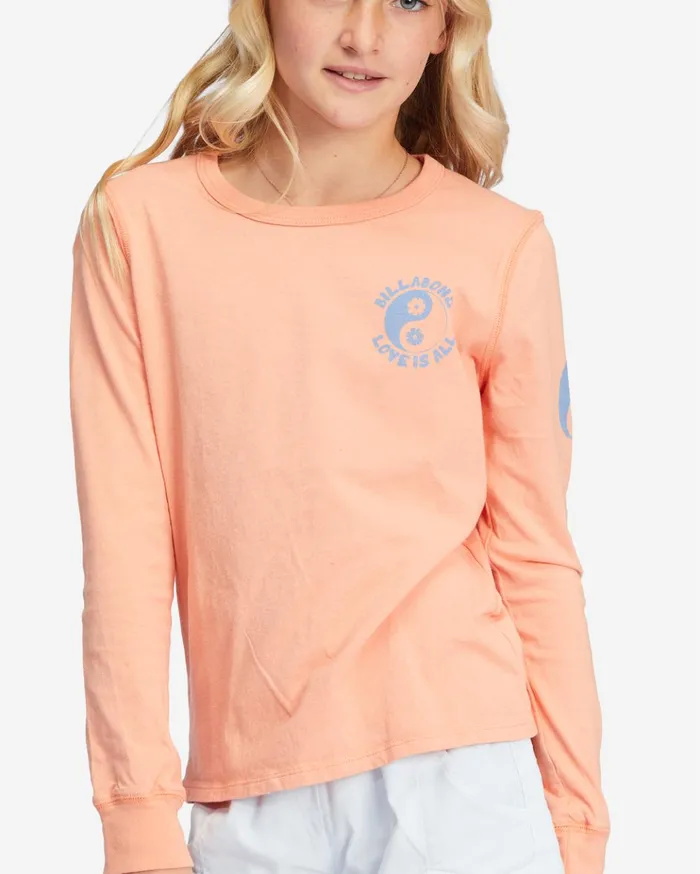 Billabong Girls039 Love Is All Long Sleeve Graphic Boyfriend TShirt Canyon Sunset Kids Girls039 Tops and Tees Billabong Girls039 Love Is All Long Sleeve Graphic Boyfriend TShirt Canyon Sunset Kids Girls039 Tops and Tees