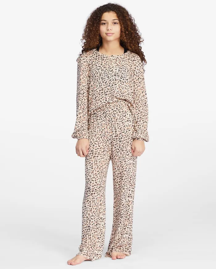 Billabong Girls039 Wide Eyes Knit Pants Animal Kids Girls039 Pants
