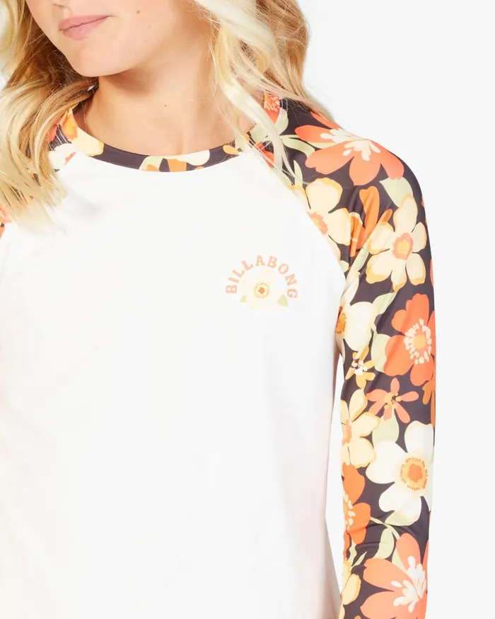 Billabong Girls039 Wildflower Long Sleeve Rashguard Multi Kids Girls039 Swimwear Billabong Girls039 Wildflower Long Sleeve Rashguard Multi Kids Girls039 Swimwear