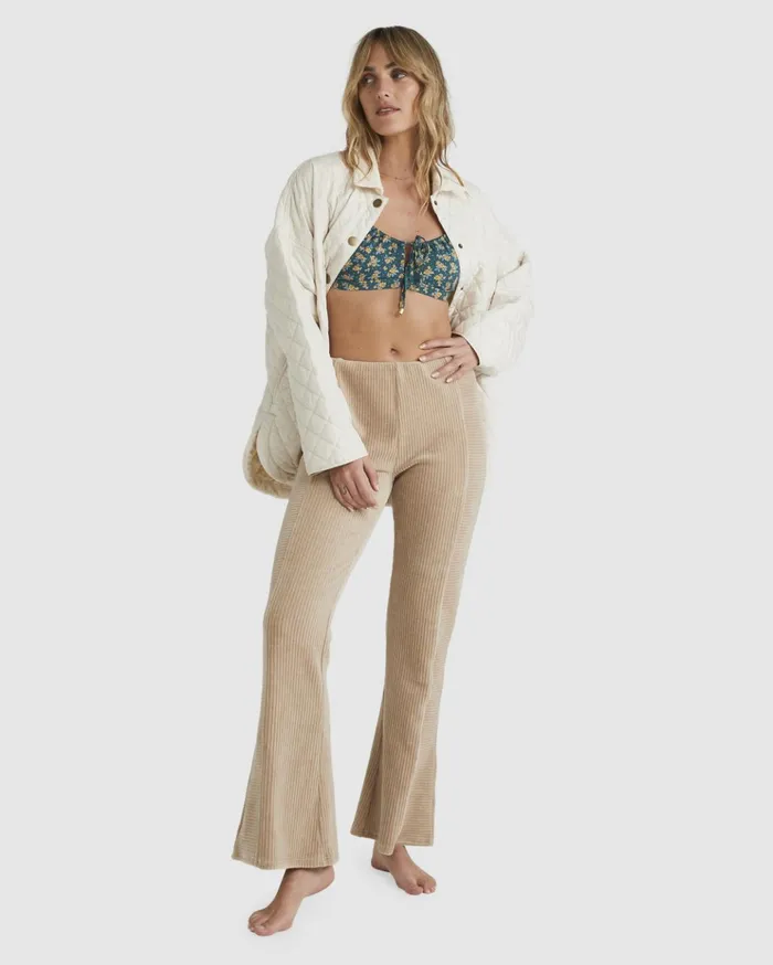 Billabong Good Day Flared Pants Feather Grey Women Matching Sets Billabong Good Day Flared Pants Feather Grey Women Matching Sets