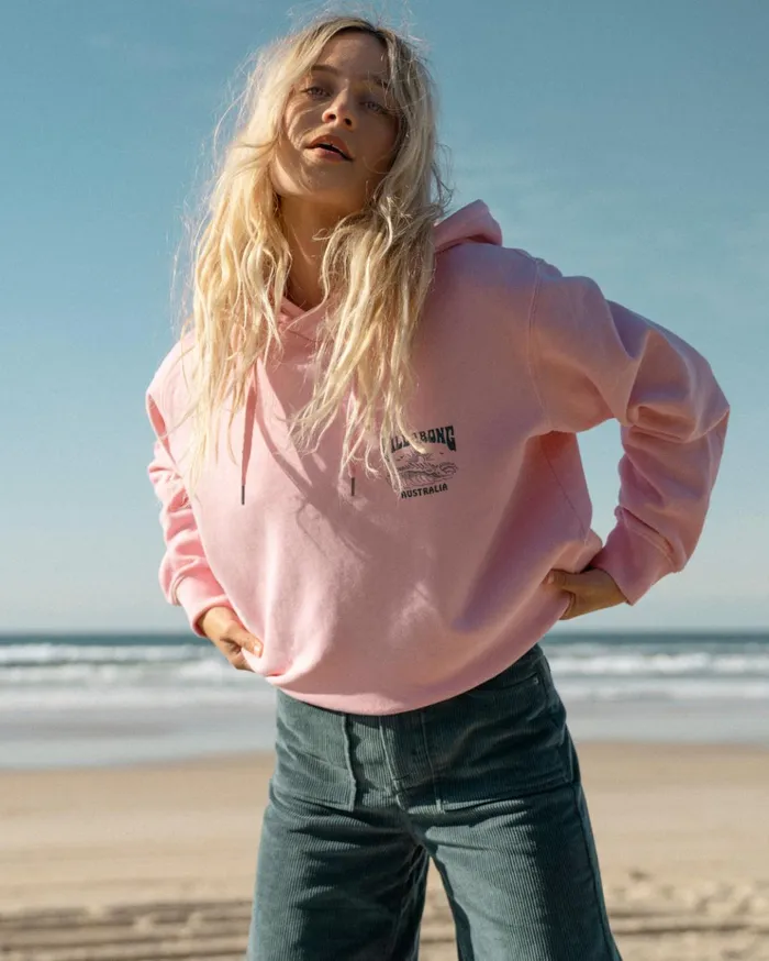 Billabong Good Waves Rio Hoodie Soft Pink Women Hoodies and Fleece