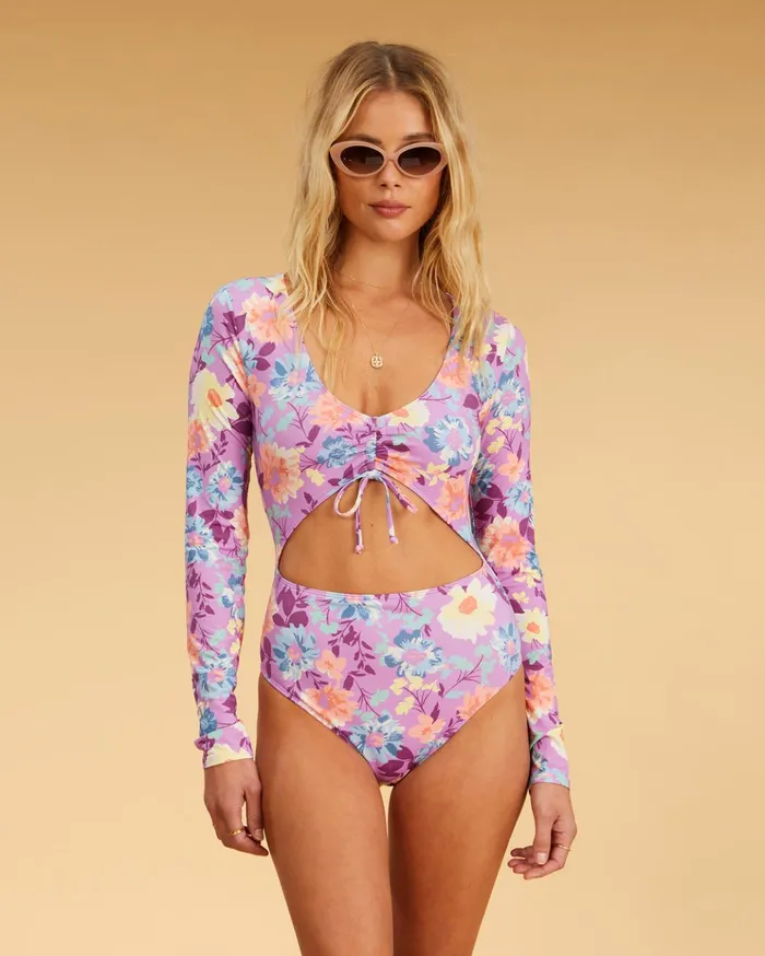 Billabong Halleys Garden Long Sleeve Swimsuit Multi Women Rashguards and Bodysuits Billabong Halleys Garden Long Sleeve Swimsuit Multi Women Rashguards and Bodysuits