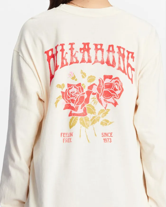 Billabong Handle With Care Long Sleeve Graphic Boyfriend TShirt Antique White Women Graphic Tees and Tanks Billabong Handle With Care Long Sleeve Graphic Boyfriend TShirt Antique White Women Graphic Tees and Tanks