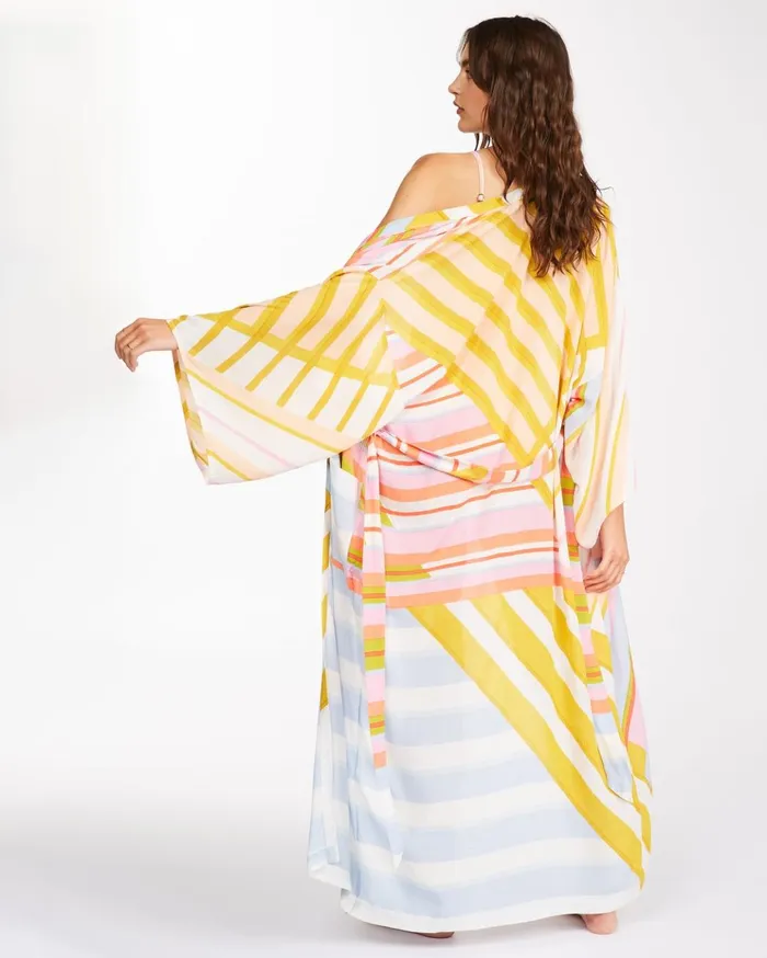 Billabong Head Over Heels Kimono Beach CoverUp WhiteMulti Women Dresses Billabong Head Over Heels Kimono Beach CoverUp WhiteMulti Women Dresses