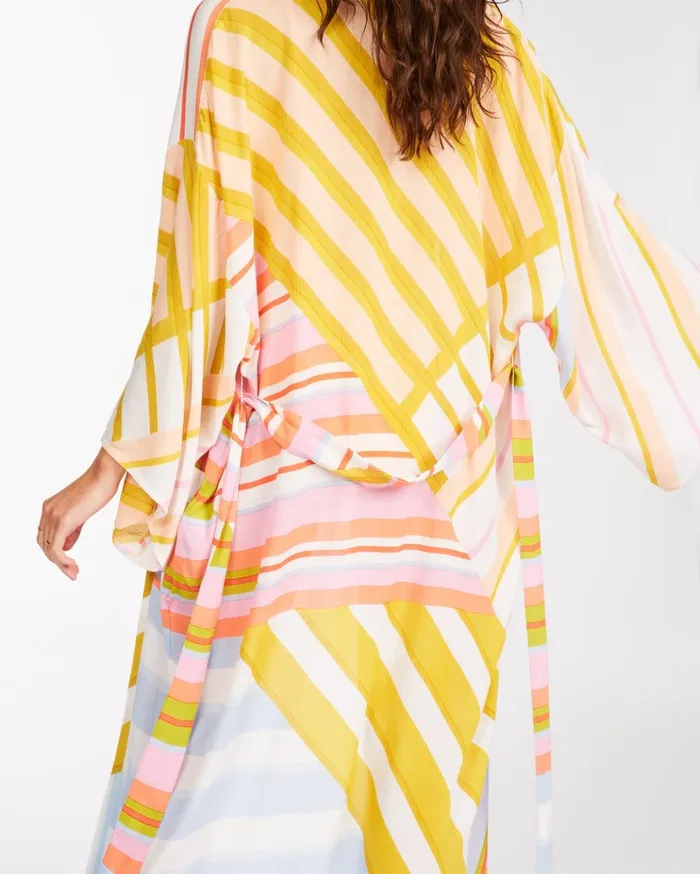 Billabong Head Over Heels Kimono Beach CoverUp WhiteMulti Women Dresses Billabong Head Over Heels Kimono Beach CoverUp WhiteMulti Women Dresses