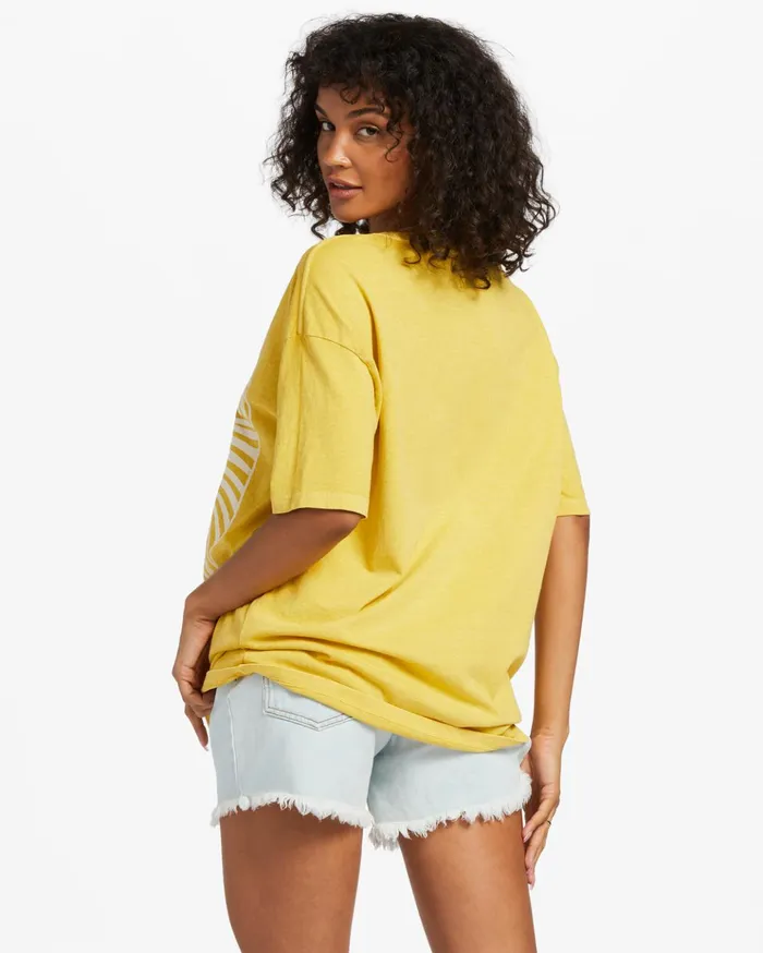 Billabong Hello Sunshine Oversized TShirt Honeybee Women Graphic Tees and Tanks Billabong Hello Sunshine Oversized TShirt Honeybee Women Graphic Tees and Tanks