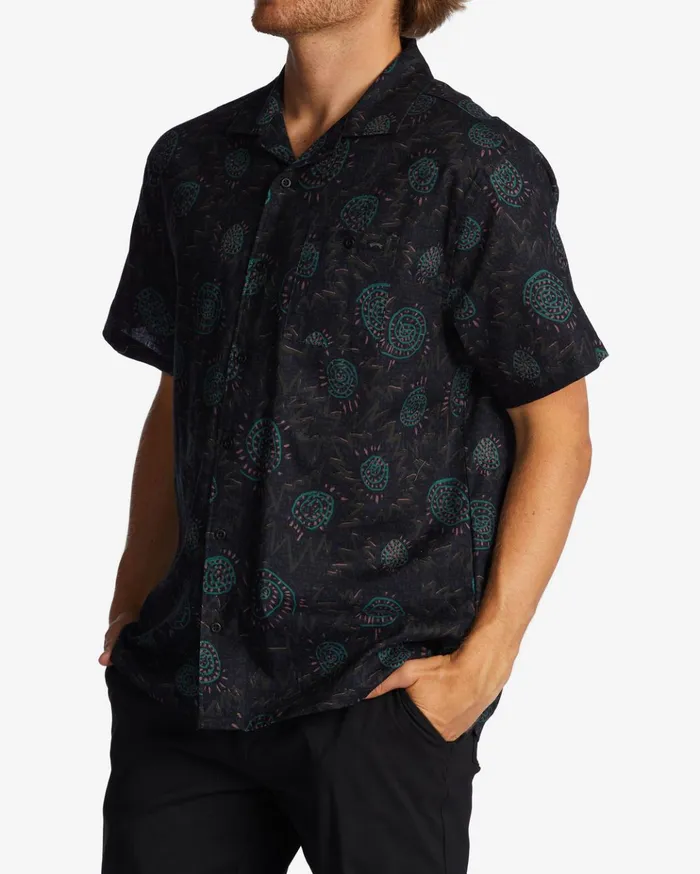 Billabong Hemp Vacay Short Sleeve Shirt Raven Men Shirts Billabong Hemp Vacay Short Sleeve Shirt Raven Men Shirts