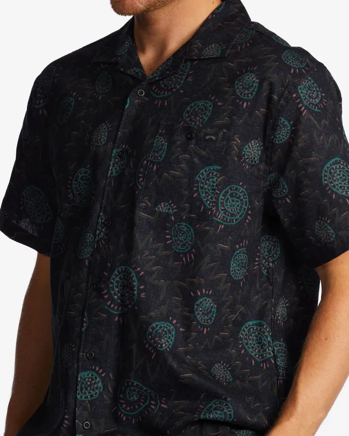 Billabong Hemp Vacay Short Sleeve Shirt Raven Men Shirts Billabong Hemp Vacay Short Sleeve Shirt Raven Men Shirts