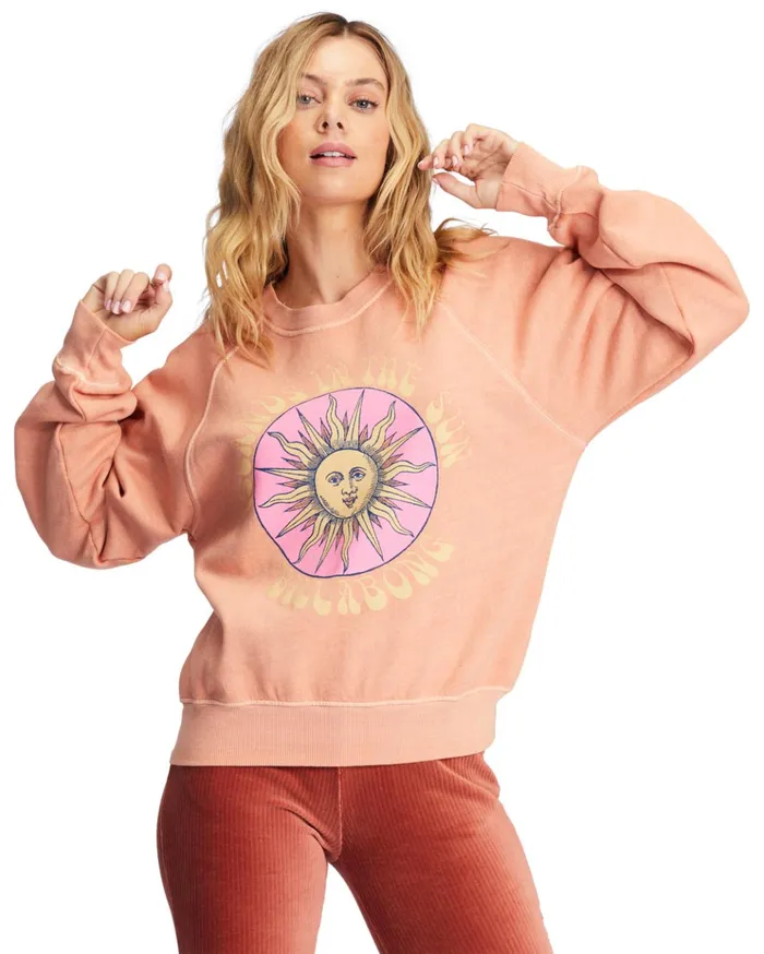 Billabong Here We Go Graphic Crewneck Sweatshirt Canyon Sunset Women Hoodies and Fleece Billabong Here We Go Graphic Crewneck Sweatshirt Canyon Sunset Women Hoodies and Fleece