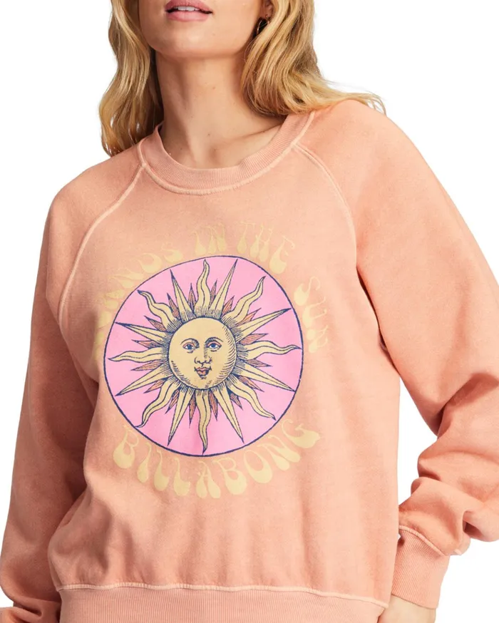 Billabong Here We Go Graphic Crewneck Sweatshirt Canyon Sunset Women Hoodies and Fleece Billabong Here We Go Graphic Crewneck Sweatshirt Canyon Sunset Women Hoodies and Fleece
