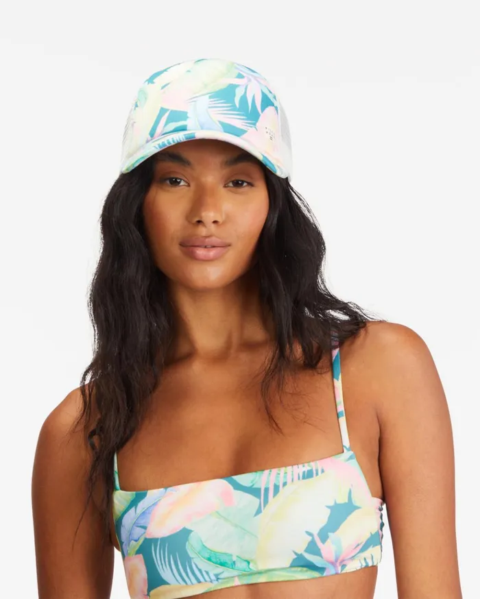 Billabong Heritage Mashup Trucker Hat Marine Green Women Hats and Beanies