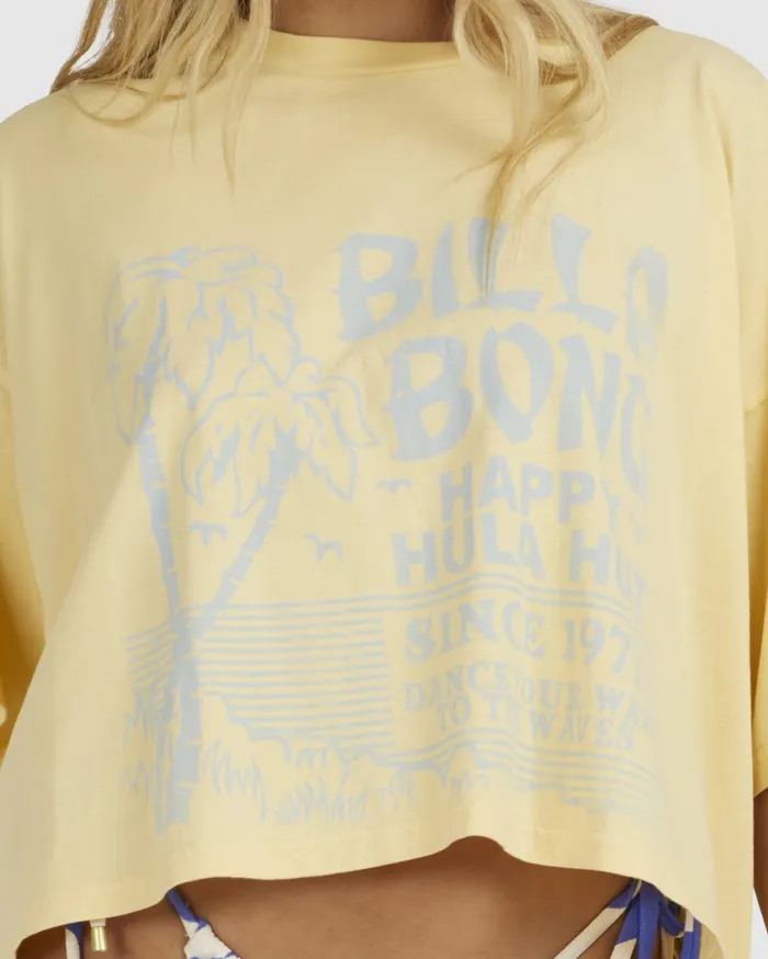 Billabong Hula Hut Crop Oversized TShirt Sol Rise Women Graphic Tees and Tanks Billabong Hula Hut Crop Oversized TShirt Sol Rise Women Graphic Tees and Tanks