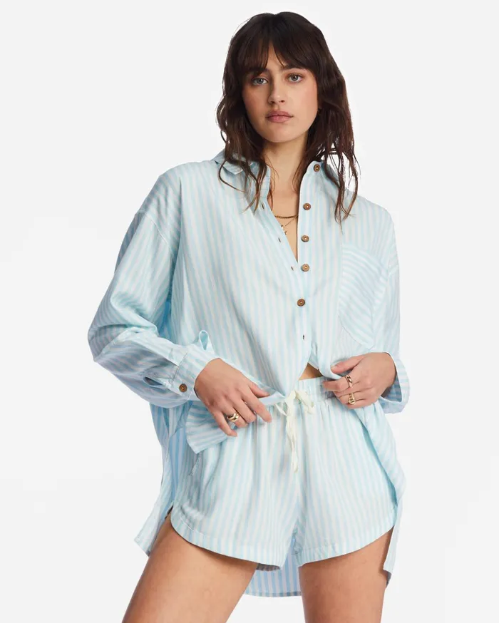 Billabong In The Tide Road Trippin Long Sleeve Shirt Lit Skies Women Tops Billabong In The Tide Road Trippin Long Sleeve Shirt Lit Skies Women Tops