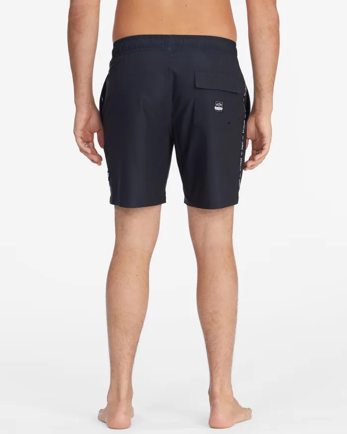 Billabong Kamea Burn Layback Boardshorts 16quot Black Men Elastic Waist Boardshorts