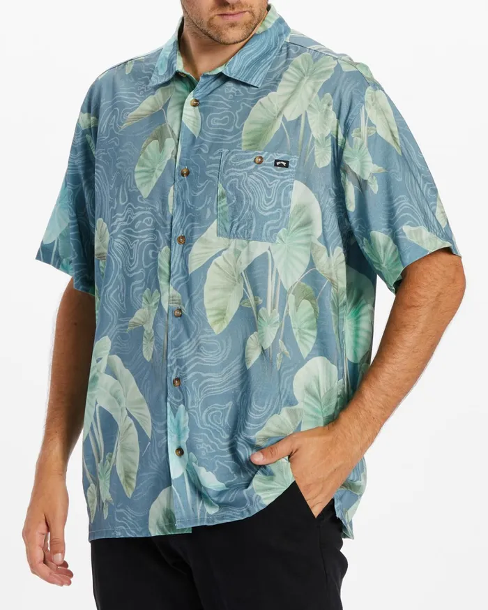 Billabong Kamea Sundays Island Short Sleeve Shirt Steel Blue Men Shirts Billabong Kamea Sundays Island Short Sleeve Shirt Steel Blue Men Shirts