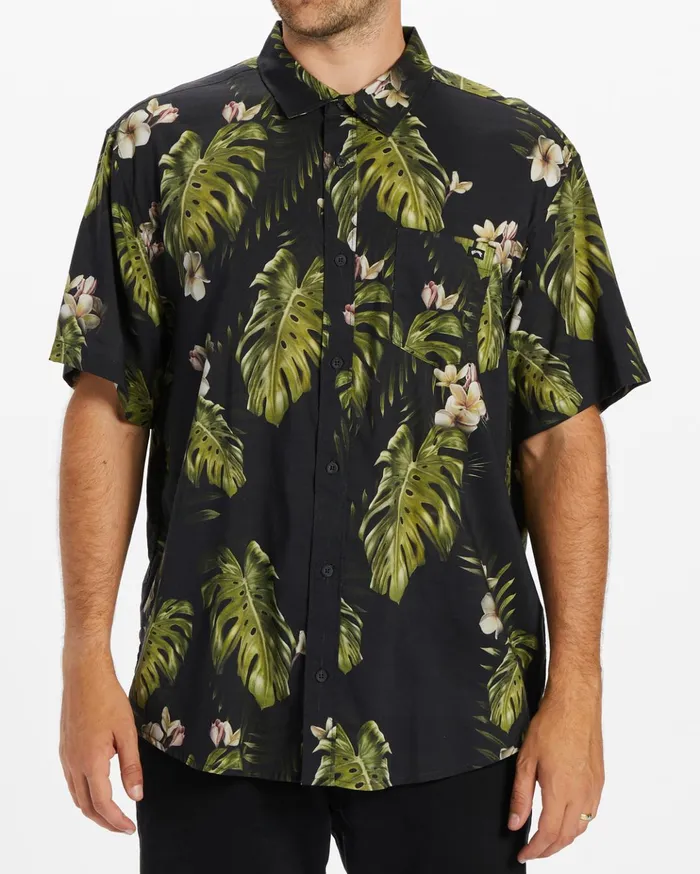 Billabong Kamea Sundays Short Sleeve Shirt Jungle Men Shirts
