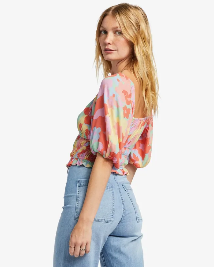 Billabong Keep Dreaming Crop Top Peach Pie Women Tops Billabong Keep Dreaming Crop Top Peach Pie Women Tops