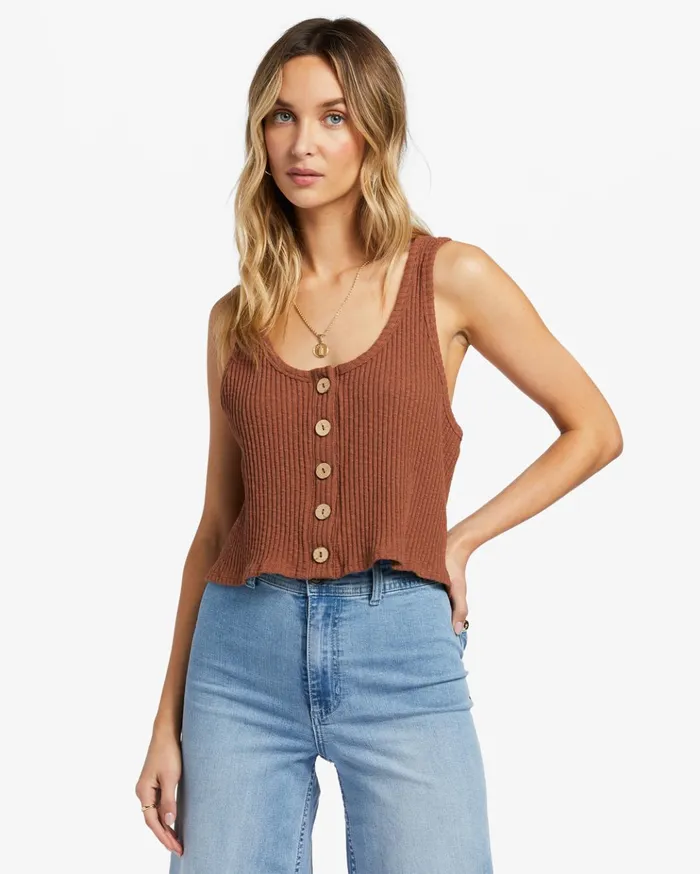 Billabong Keep Going Tank Top Toasted Coconut Women Tops
