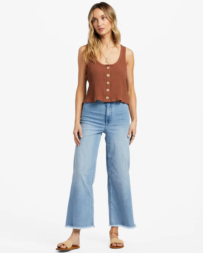 Billabong Keep Going Tank Top Toasted Coconut Women Tops Billabong Keep Going Tank Top Toasted Coconut Women Tops