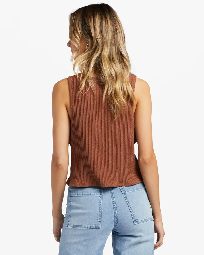 Billabong Keep Going Tank Top Toasted Coconut Women Tops Billabong Keep Going Tank Top Toasted Coconut Women Tops
