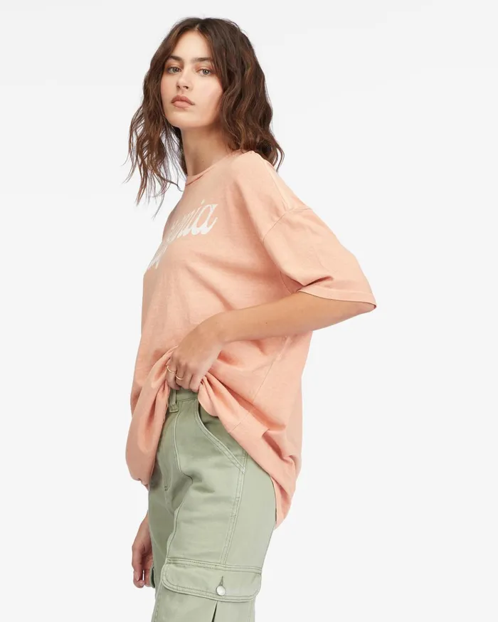 Billabong Land Of Milk And Honey Boyfriend TShirt Stone Rose Women Graphic Tees and Tanks Billabong Land Of Milk And Honey Boyfriend TShirt Stone Rose Women Graphic Tees and Tanks