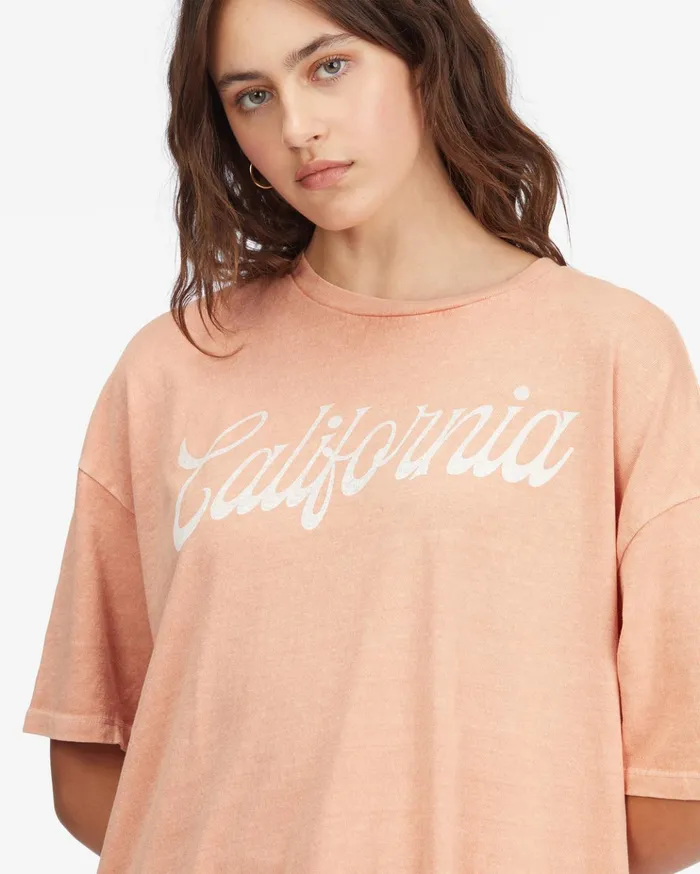 Billabong Land Of Milk And Honey Boyfriend TShirt Stone Rose Women Graphic Tees and Tanks Billabong Land Of Milk And Honey Boyfriend TShirt Stone Rose Women Graphic Tees and Tanks