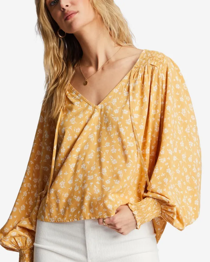 Billabong Late Night Shirt Goldie Women Tops Billabong Late Night Shirt Goldie Women Tops
