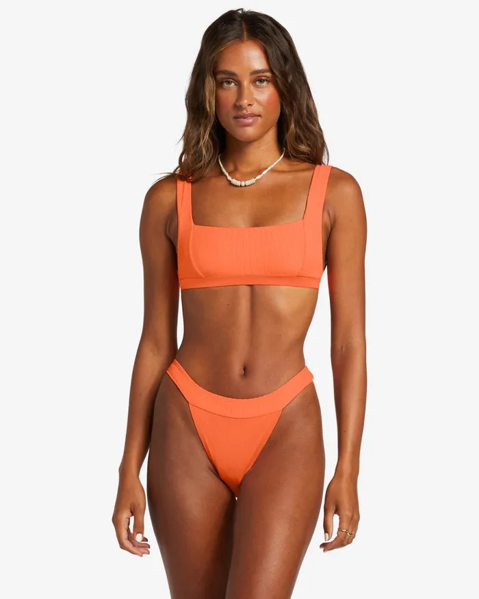 Billabong Lined Up Tank Bikini Top Poppin Peach Women Bikinis Billabong Lined Up Tank Bikini Top Poppin Peach Women Bikinis