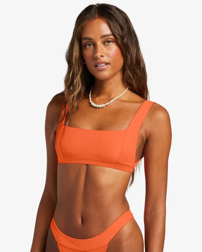 Billabong Lined Up Tank Bikini Top Poppin Peach Women Bikinis Billabong Lined Up Tank Bikini Top Poppin Peach Women Bikinis