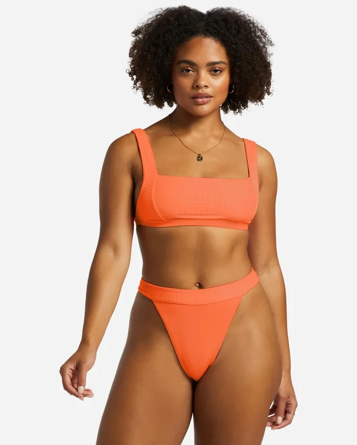Billabong Lined Up Tank Bikini Top Poppin Peach Women Bikinis Billabong Lined Up Tank Bikini Top Poppin Peach Women Bikinis