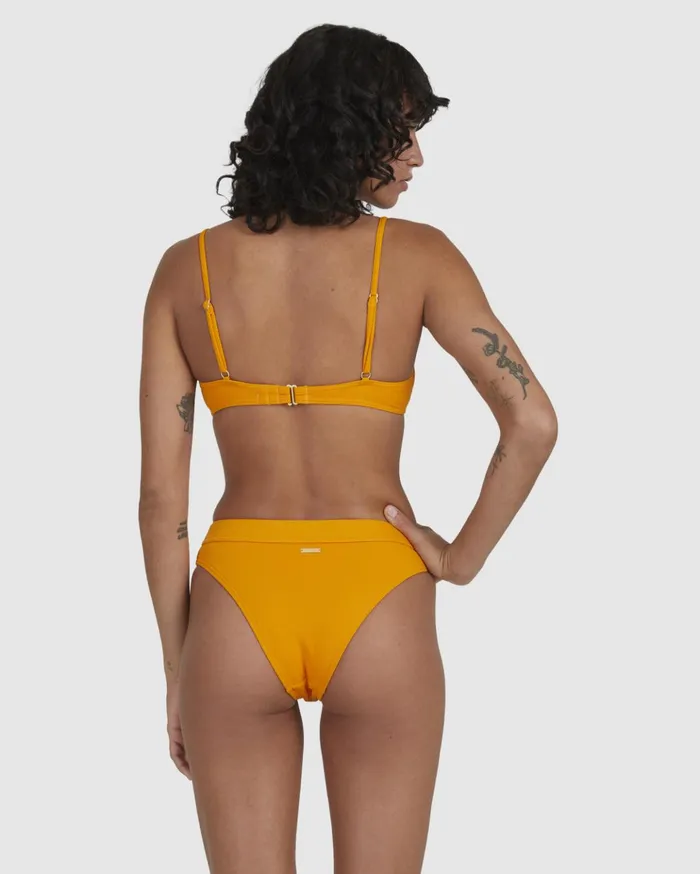 Billabong Love Myself Maui Rider HighRise Bikini Bottoms Amber Women Solid Swimwear