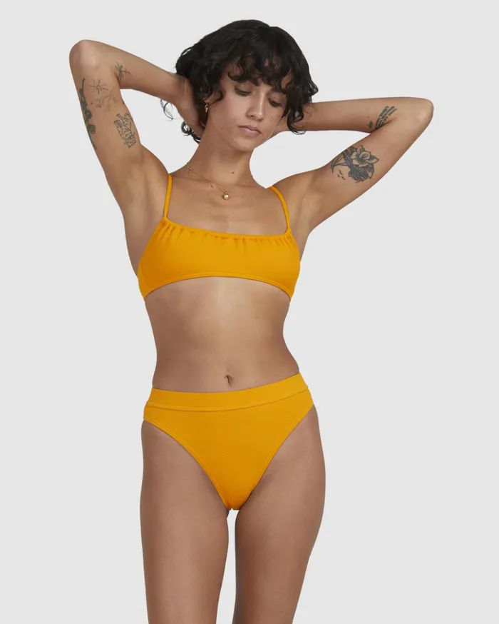 Billabong Love Myself Maui Rider HighRise Bikini Bottoms Amber Women Solid Swimwear Billabong Love Myself Maui Rider HighRise Bikini Bottoms Amber Women Solid Swimwear