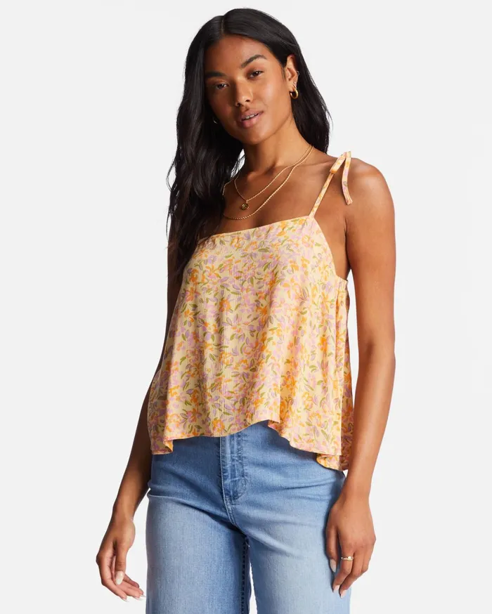 Billabong Love The Sun Cami Top Peach Punch Women Tops