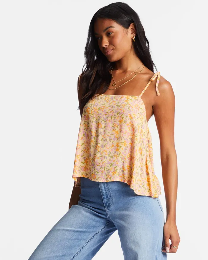 Billabong Love The Sun Cami Top Peach Punch Women Tops Billabong Love The Sun Cami Top Peach Punch Women Tops