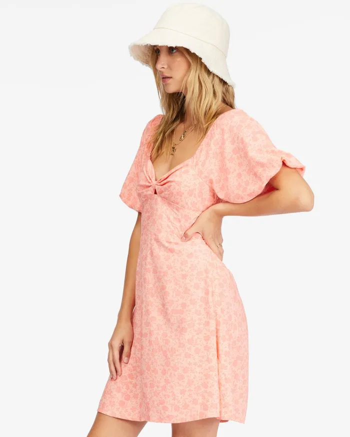 Billabong Loving Life Puff Sleeve Mini Dress Lifes A Peach Women Dresses Billabong Loving Life Puff Sleeve Mini Dress Lifes A Peach Women Dresses