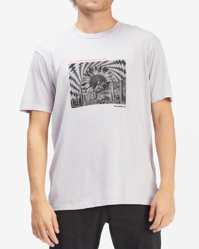 Billabong Montage Wave Washed Short Sleeve TShirt Light Lavender Men TShirts Billabong Montage Wave Washed Short Sleeve TShirt Light Lavender Men TShirts