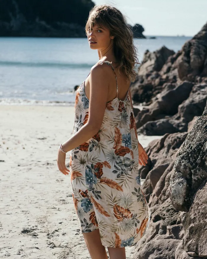 Billabong My Babylon Midi Dress Salt Crystal Women Dresses