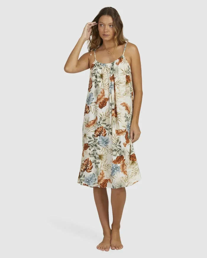 Billabong My Babylon Midi Dress Salt Crystal Women Dresses Billabong My Babylon Midi Dress Salt Crystal Women Dresses