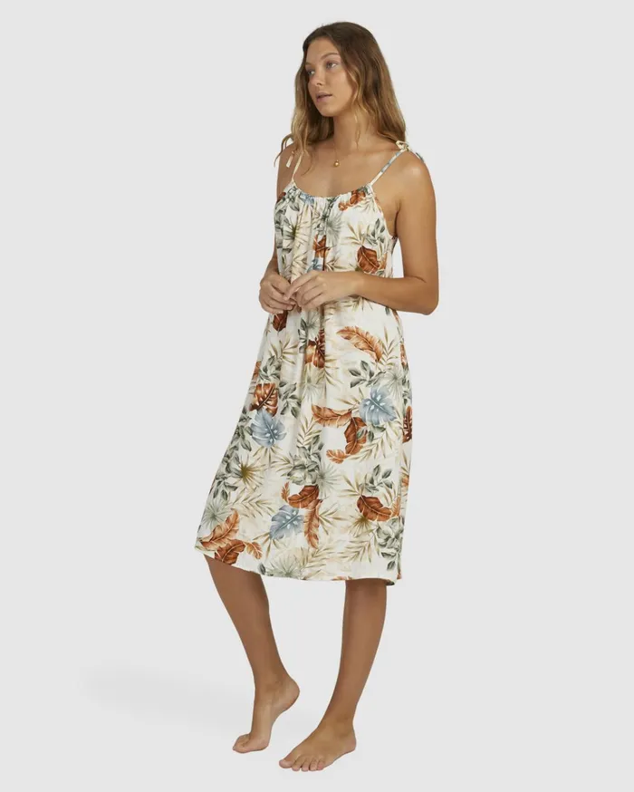 Billabong My Babylon Midi Dress Salt Crystal Women Dresses Billabong My Babylon Midi Dress Salt Crystal Women Dresses