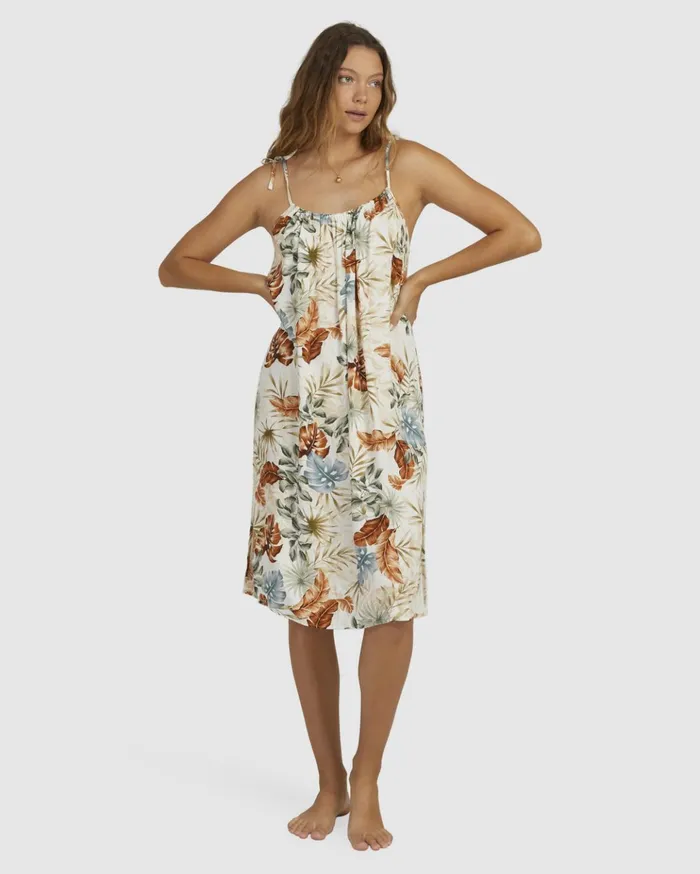 Billabong My Babylon Midi Dress Salt Crystal Women Dresses Billabong My Babylon Midi Dress Salt Crystal Women Dresses