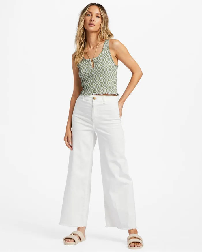 Billabong Notch Tank Top Avocado Women Tops Billabong Notch Tank Top Avocado Women Tops