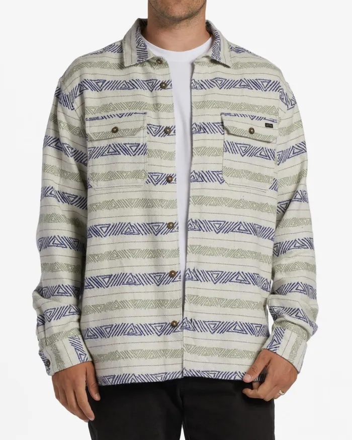 Billabong Offshore Jacquard Flannel Shirt Desert Men Shirts