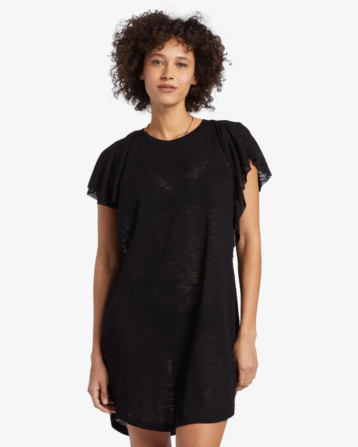 Billabong Out For Waves CoverUp Dress Black Pebble Women Dresses