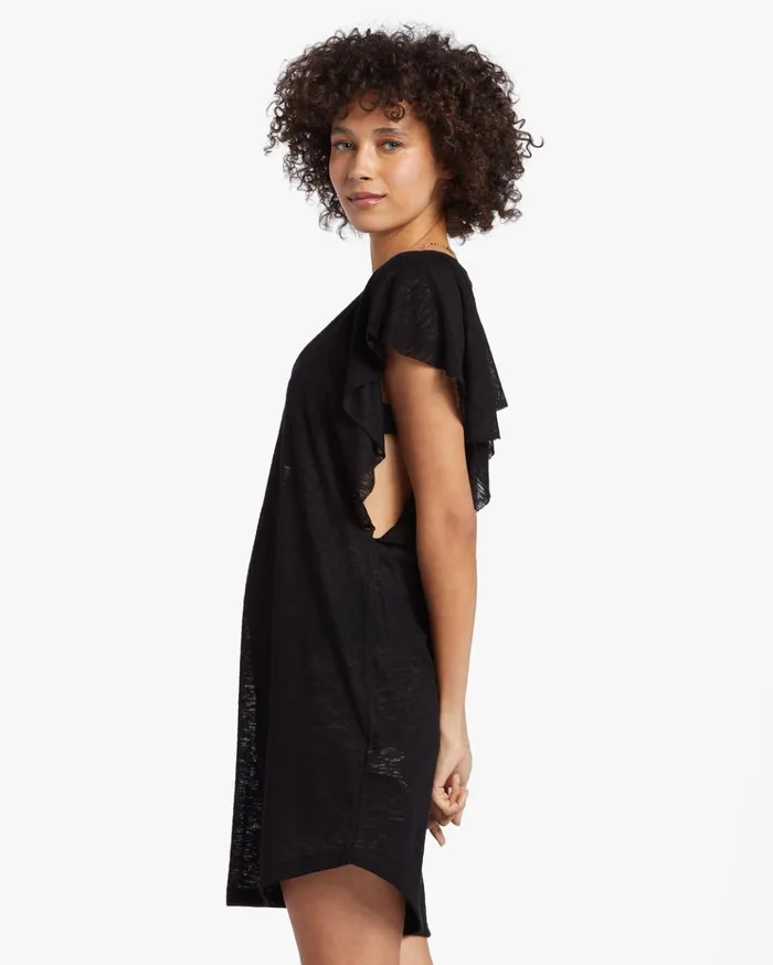 Billabong Out For Waves CoverUp Dress Black Pebble Women Dresses Billabong Out For Waves CoverUp Dress Black Pebble Women Dresses