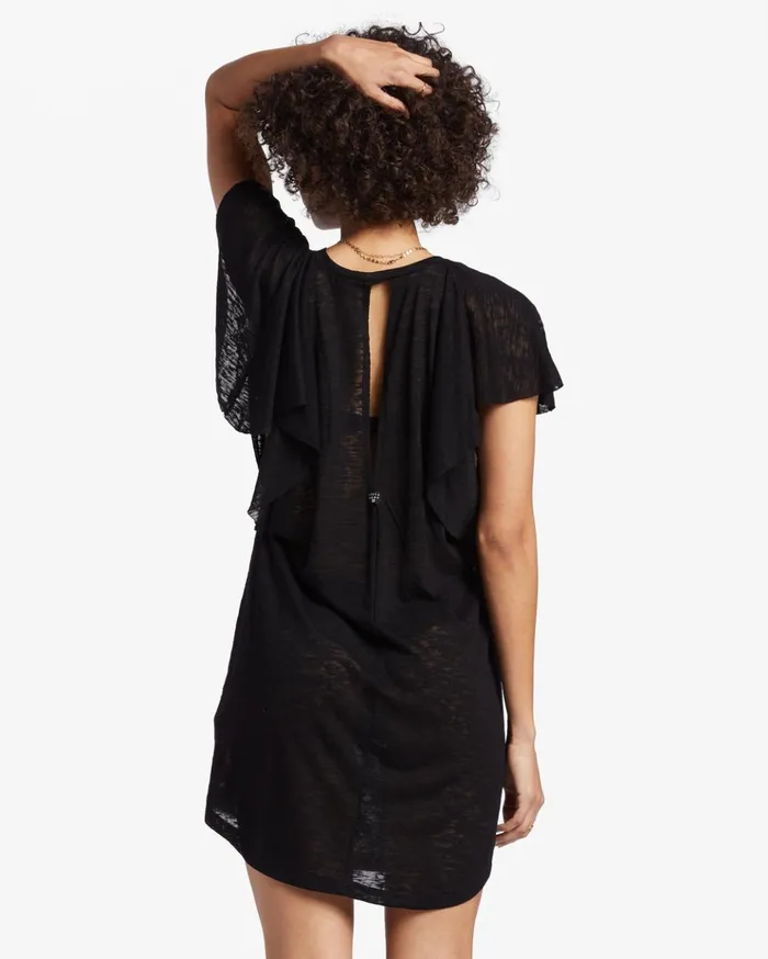 Billabong Out For Waves CoverUp Dress Black Pebble Women Dresses Billabong Out For Waves CoverUp Dress Black Pebble Women Dresses
