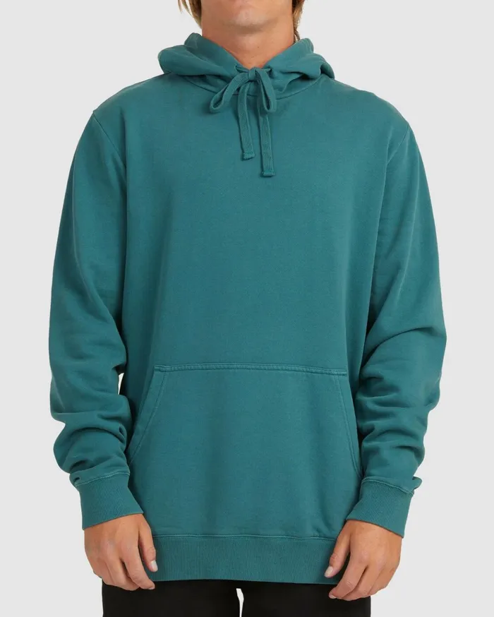 Billabong Overdyed Pop Pullover Hoodie Deep Teal Men Hoodies and Fleece