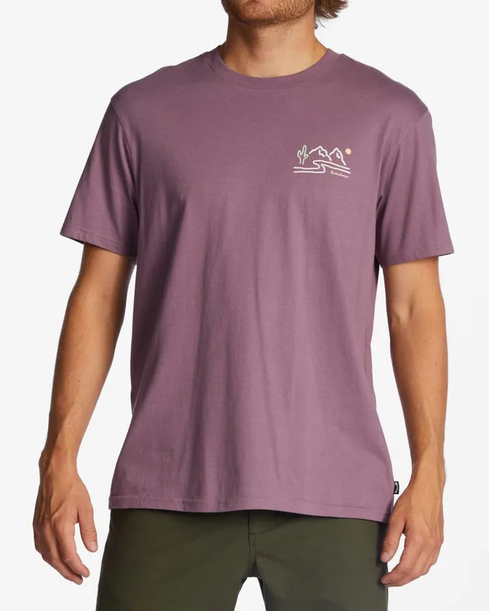Billabong Panorama Organic TShirt Washed Wine Men TShirts