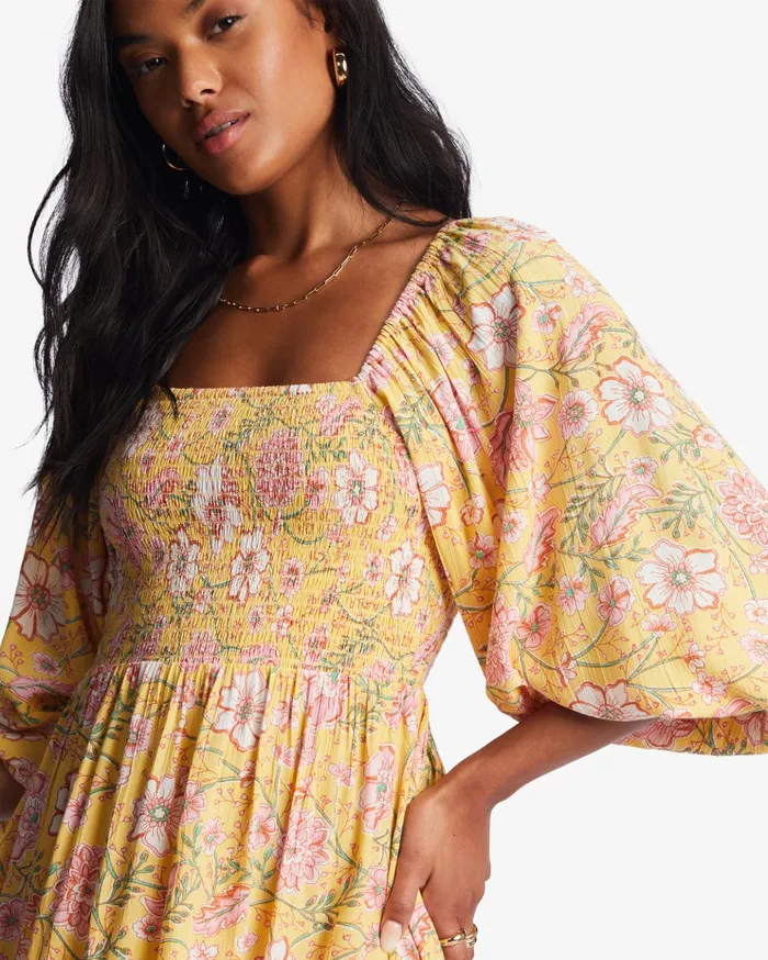 Billabong Paradise Days Mini Dress Golden Peach Women Dresses Billabong Paradise Days Mini Dress Golden Peach Women Dresses